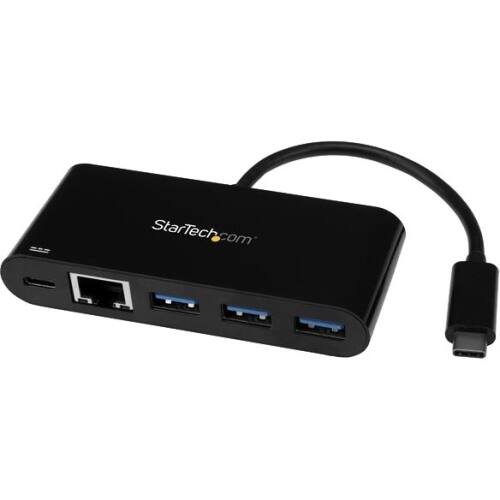 Startech 3 Port USB 3.0 Hub with Gigabit Ethernet and Power Delivery ...
