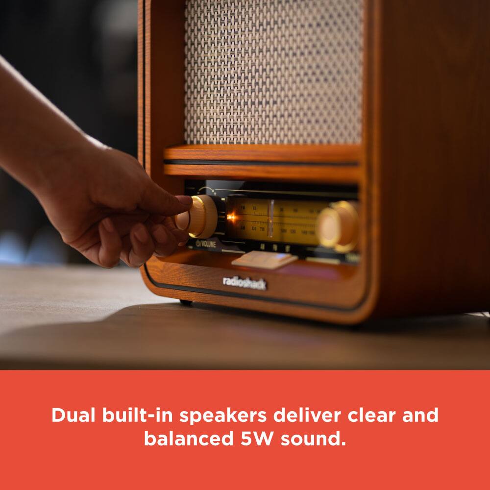 1.1 Wm DI T - VOLINE  
radioshack  
Dual built-in speakers deliver clear and balanced 5W sound.