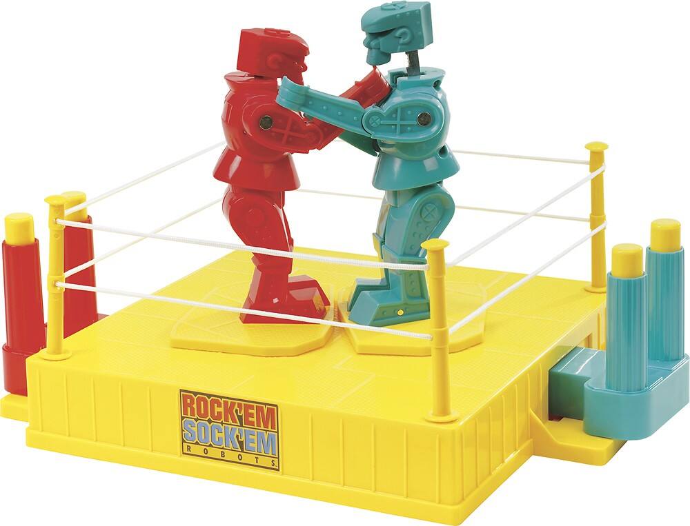 Alt View 11. Mattel - Rock 'Em Sock 'Em Robots Game - Red/Blue/Yellow.