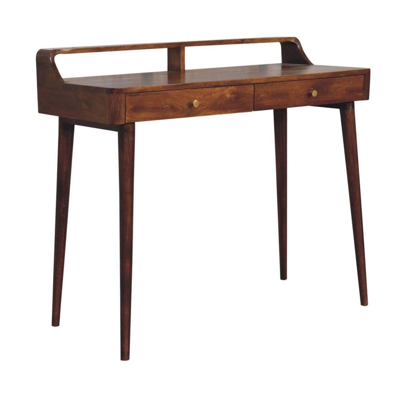 Back. Artisan Furniture - Elevated Chestnut Console Table - chestnut.