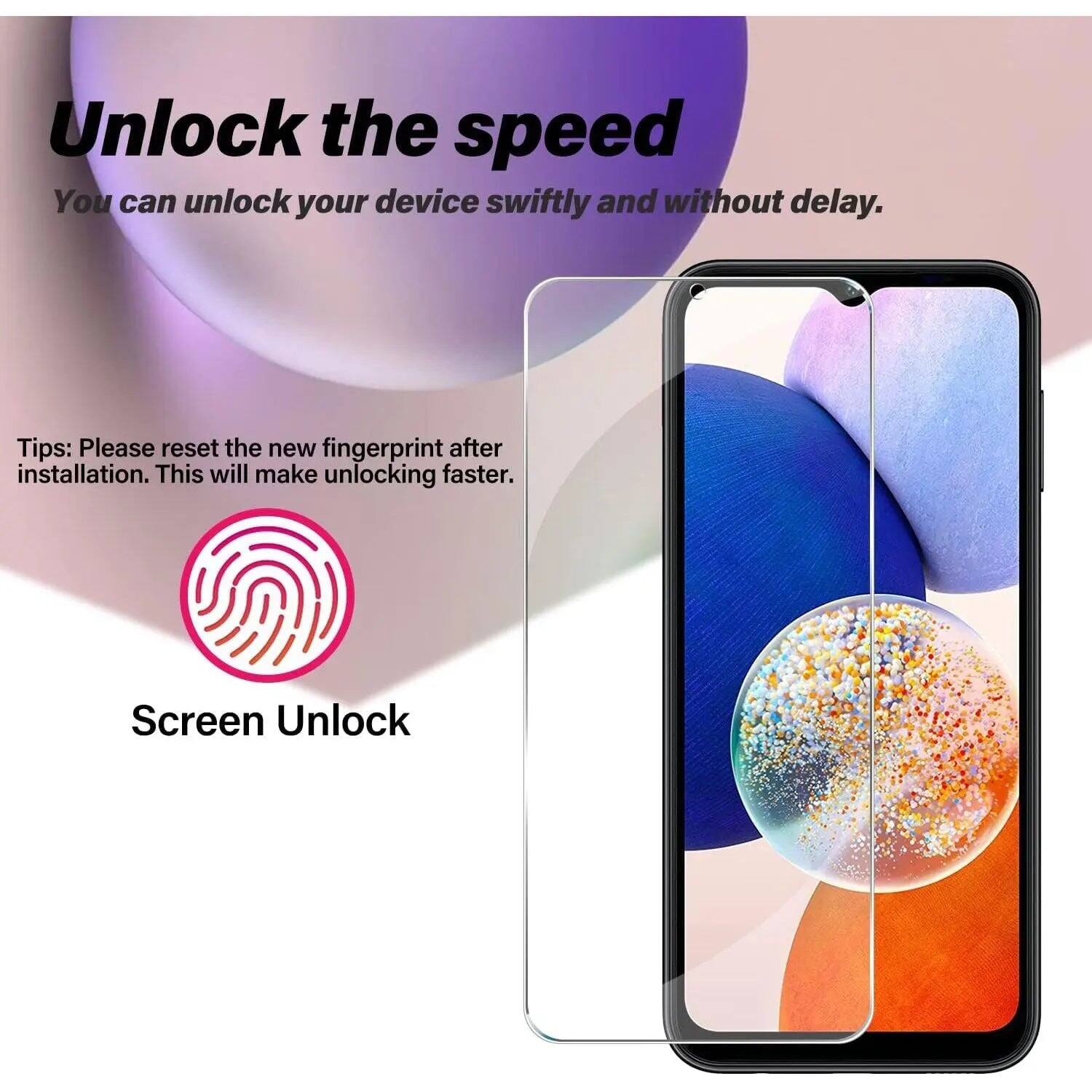 Unlock the speed  
You can unlock your device swiftly and without delay.  

Tips: Please reset the new fingerprint after installation. This will make unlocking faster.  

Screen Unlock