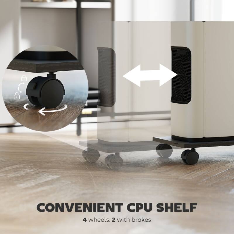 BCa CONVENIENT CPU SHELF  
4 wheels, 2 with brakes