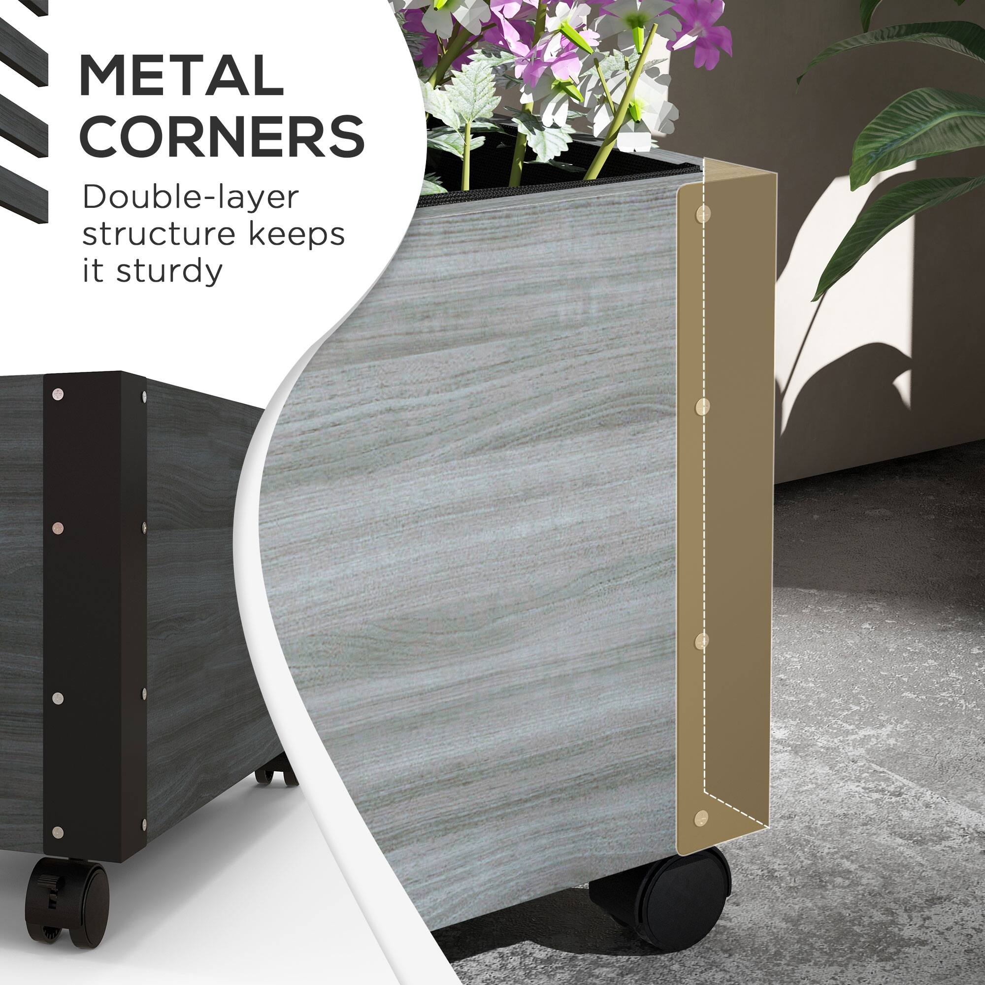 METAL CORNERS
Double-layer structure keeps it sturdy