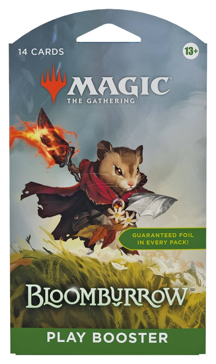 14 cards guaranteed foil in every pack - Magic The Gathering play booster Bloomburrow.
