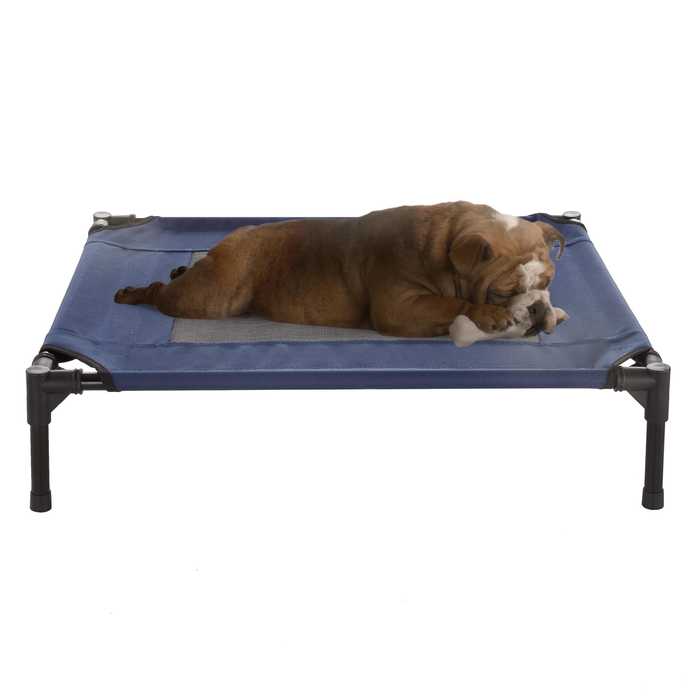 PetMaker - Elevated Dog Bed 30x24-Inch Pet Bed with Non-Slip Feet Indoor/Outdoor Dog Cot or Puppy Mattress for Pets up to 50lbs - Blue