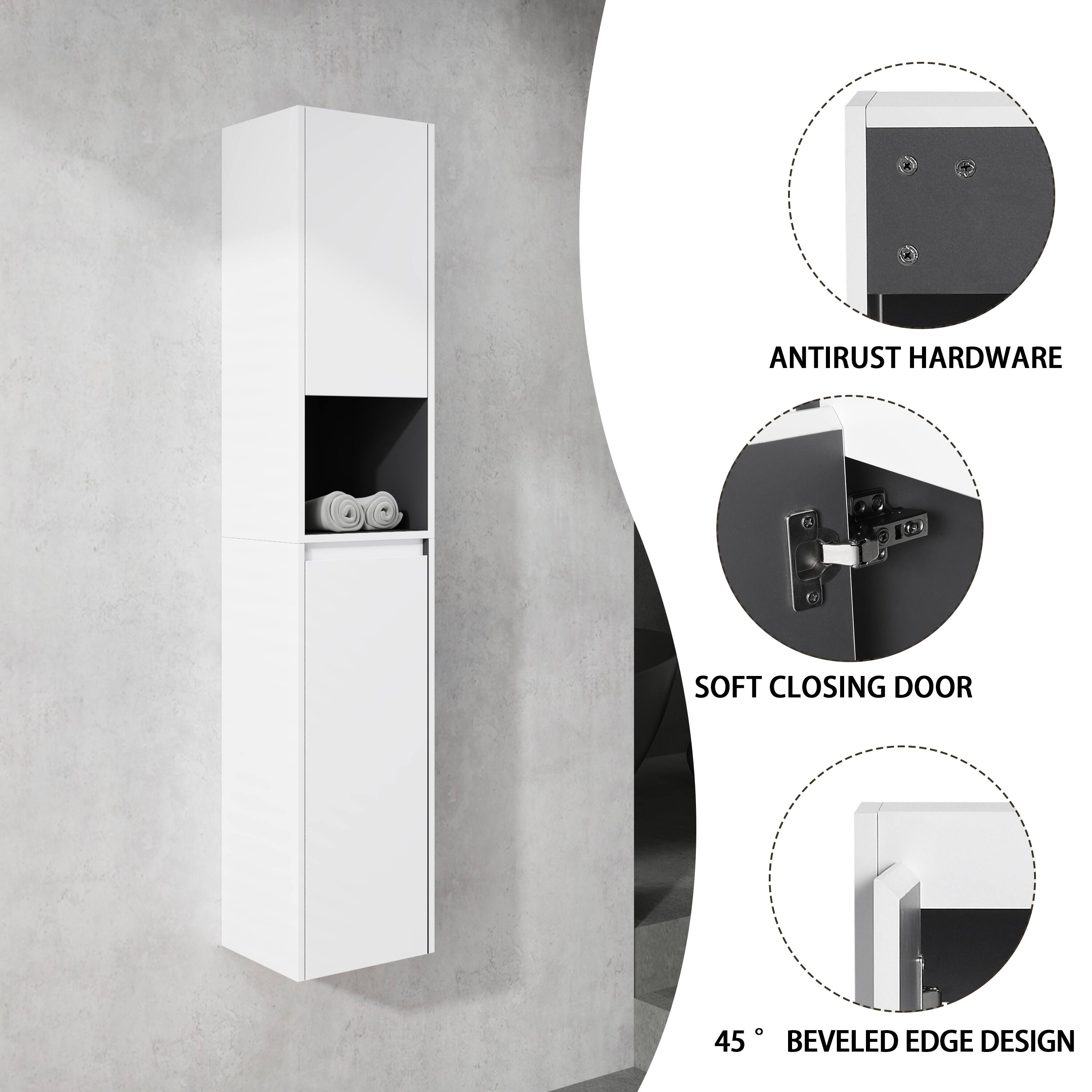 ANTIRUST HARDWARE  
SOFT CLOSING DOOR  
45° BEVELED EDGE DESIGN