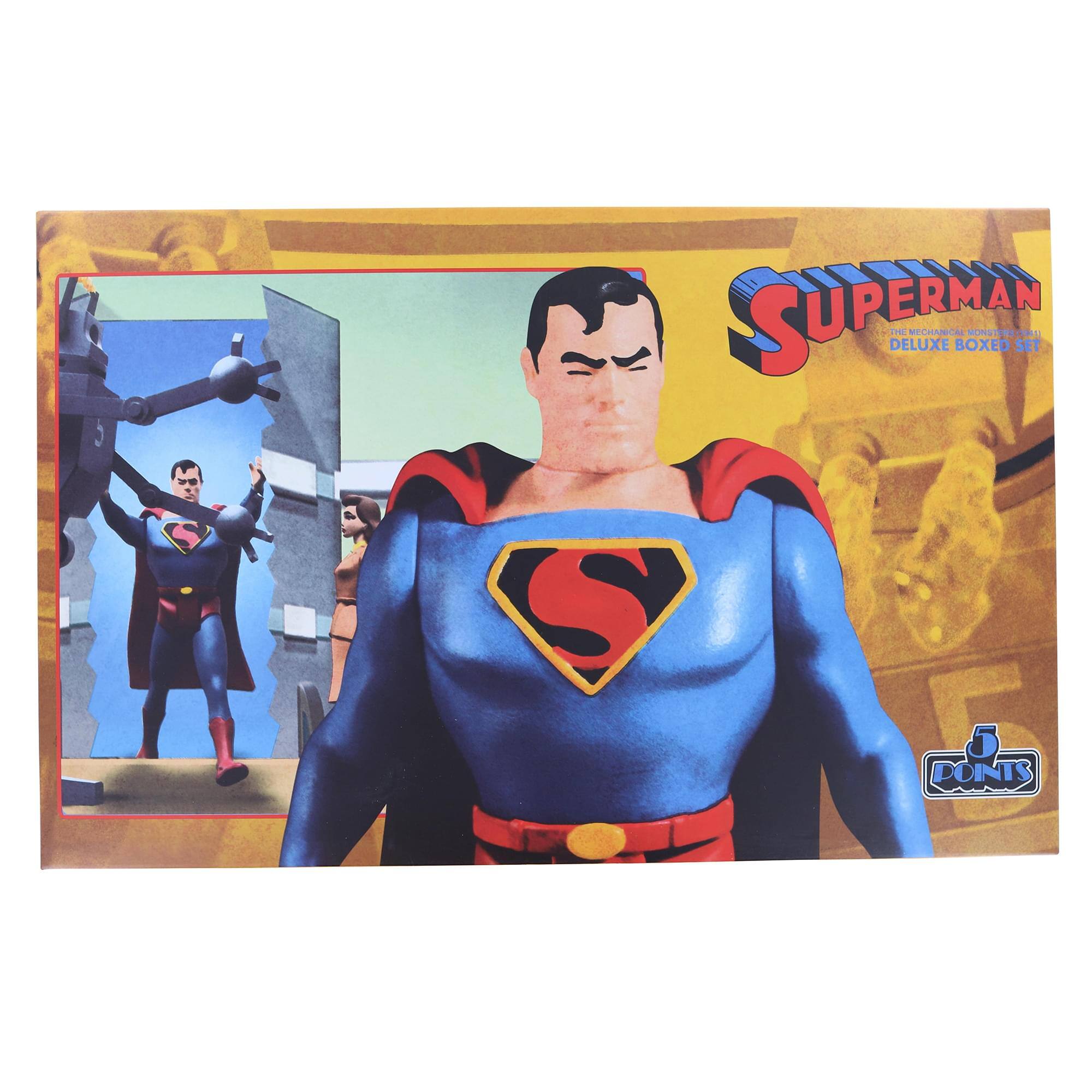 SUPERMAN DELUXE  
A BOXED MONSTER SET  
5 POINTS  
SUPERMAN  
THE MECHANICAL MONSTER COMIC  
DELUXE BOXED SET