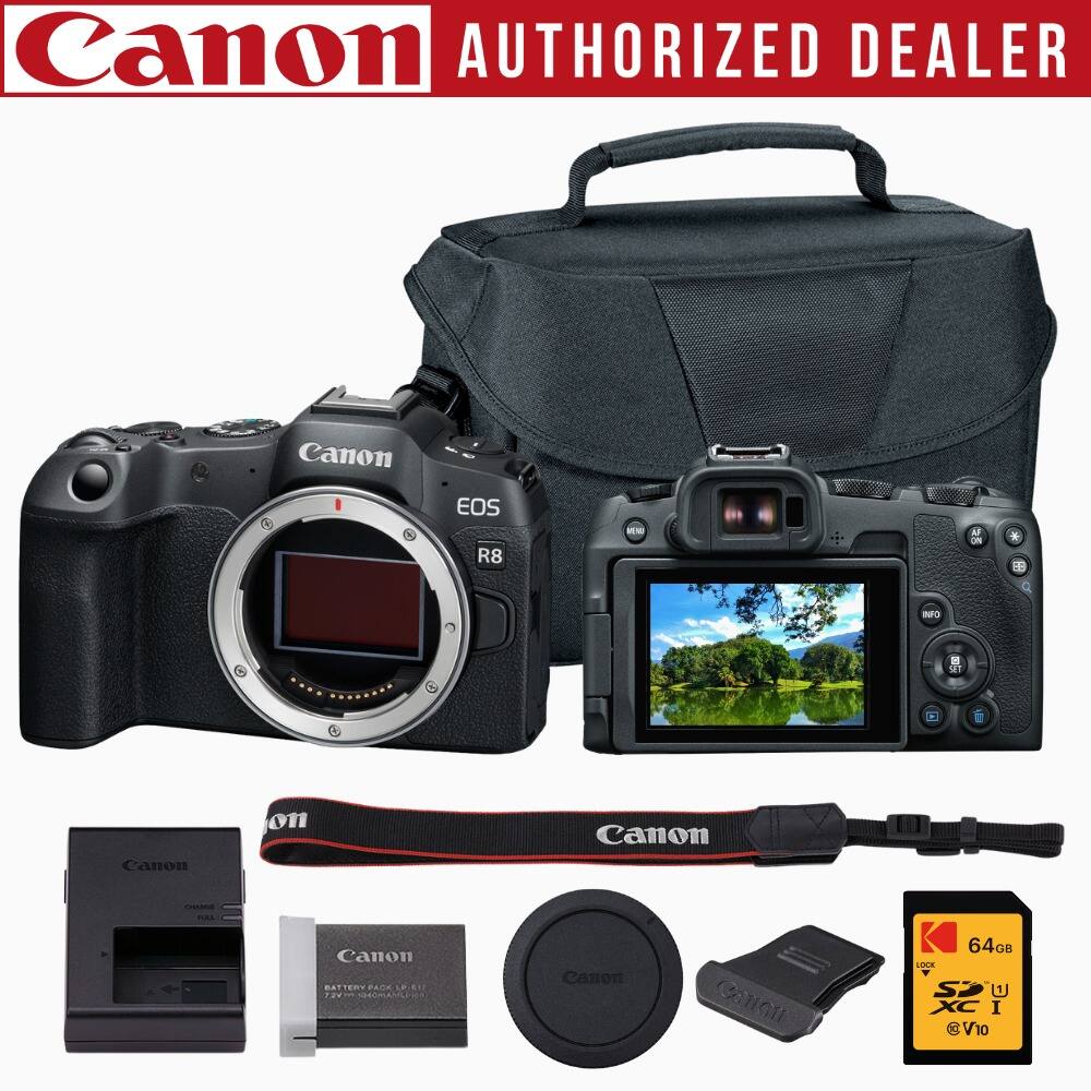 Canon AUTHORIZED DEALER

Canon EOS R8

Canon VENU

Canon A3 ON

Canon INFO

Canon CHARGE KOLL

Canon DATTERY! PACK LP-EN WARZ OHOMAMUNGA

Canon nome

64GB LOCK U XC I @Vio