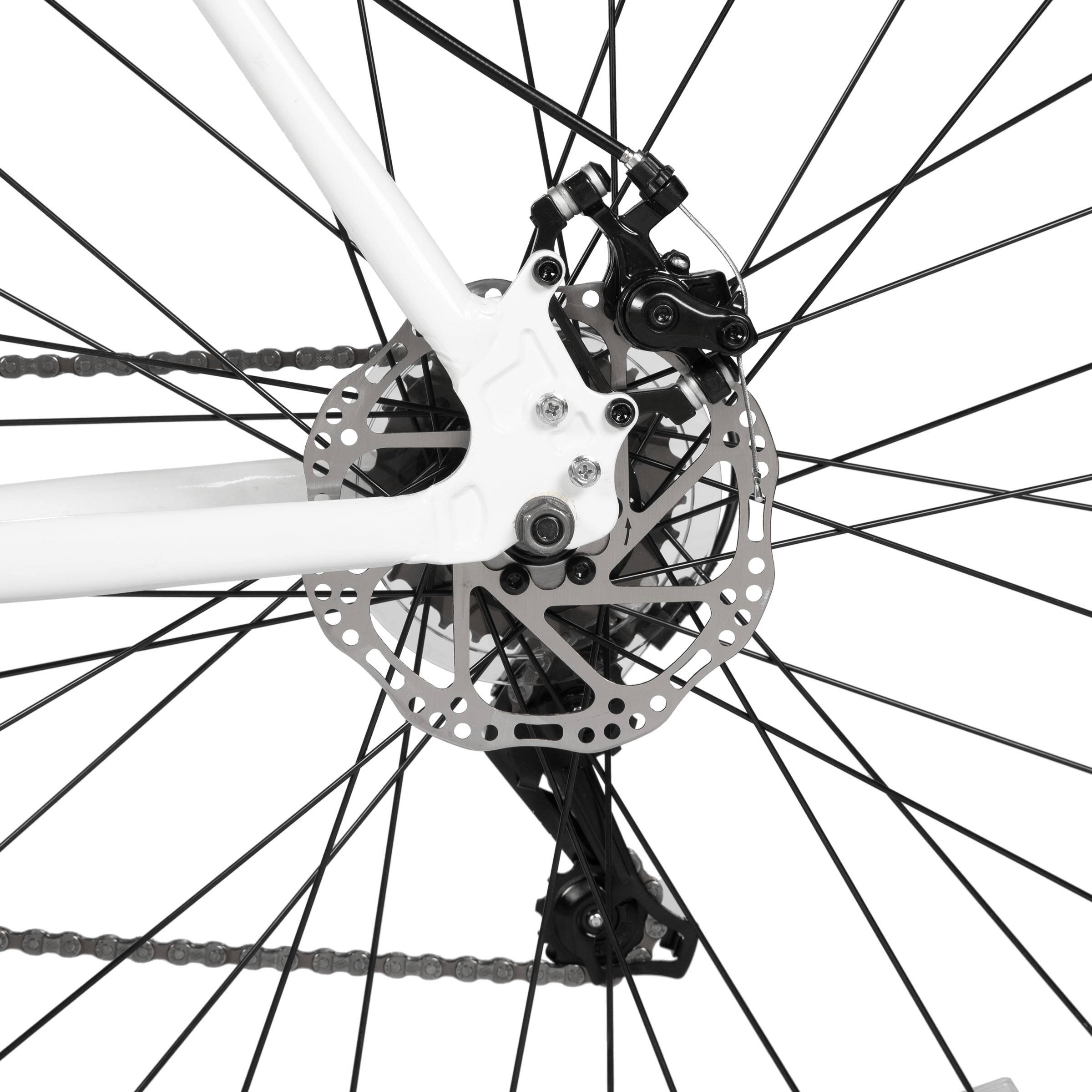 Alt View 5. HILAND - HILAND Velo 700C Hybrid Bike - City Bicycle for Men Women - White - L Size - White.