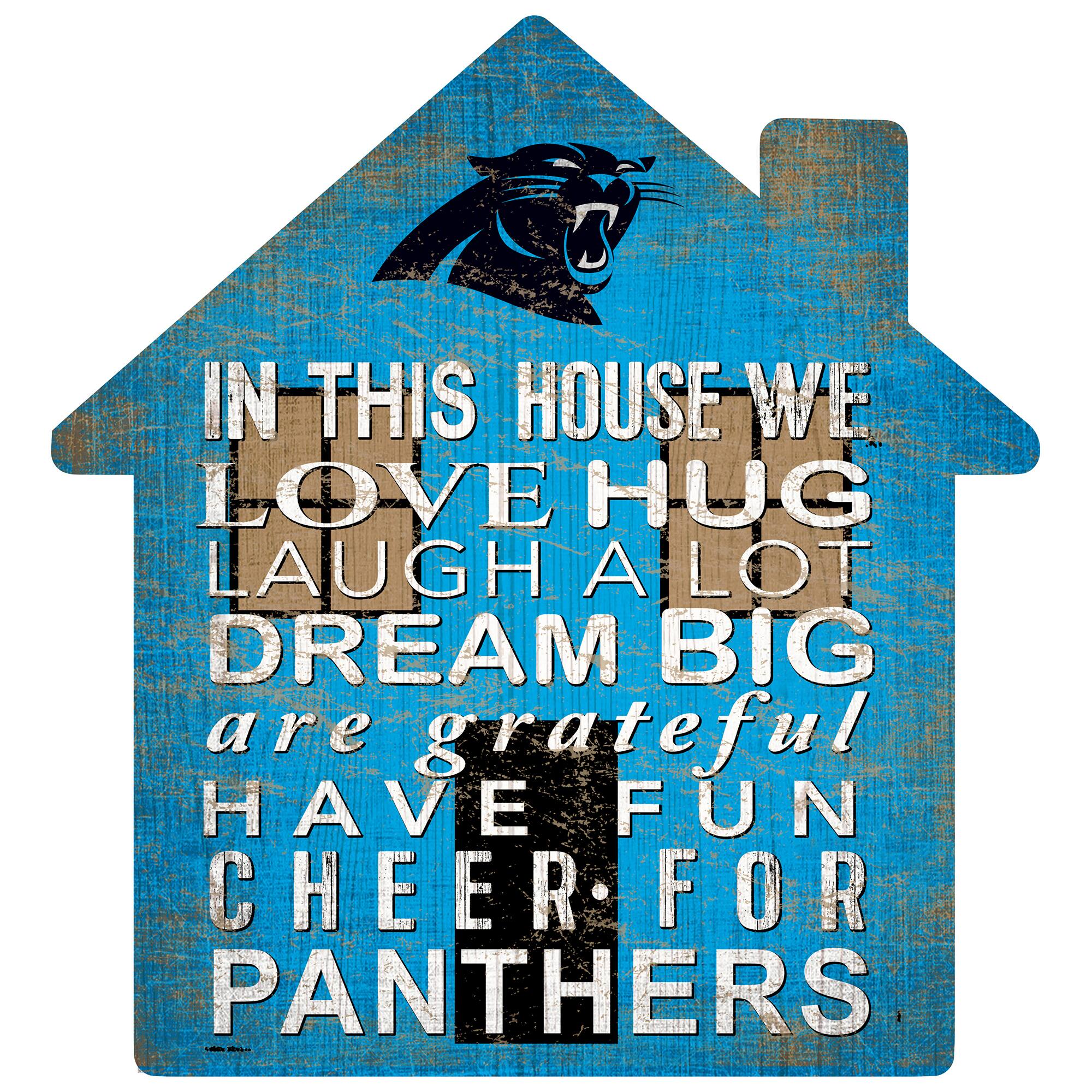 Carolina Panthers 12'' Team House Sign