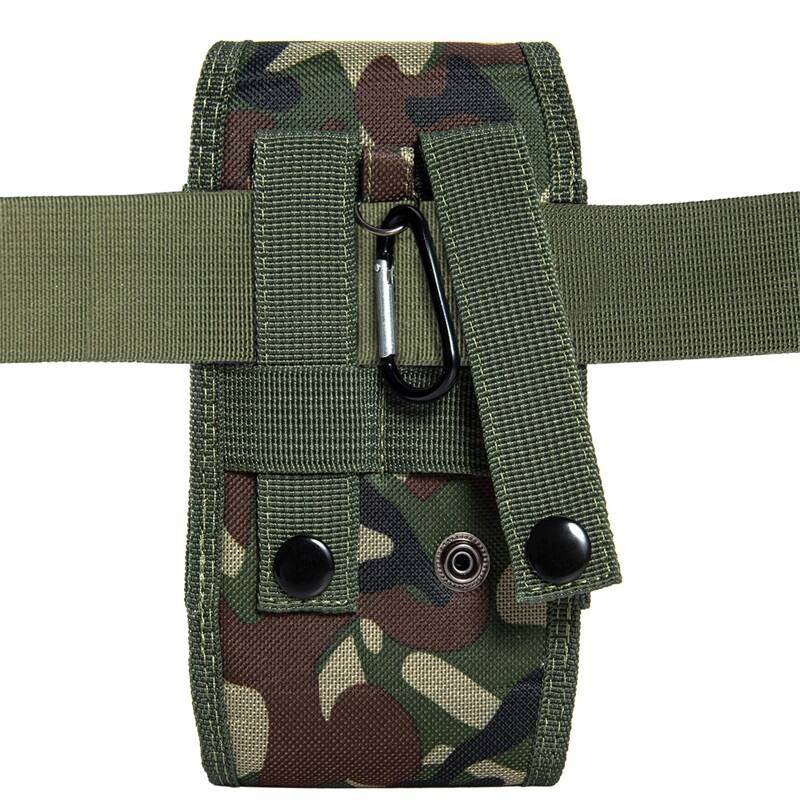 Alt View 3. LUXMO - LUXMO Extra Large Vertical Universal Nylon Phone Pouch with Card Slot - Camo - Green.