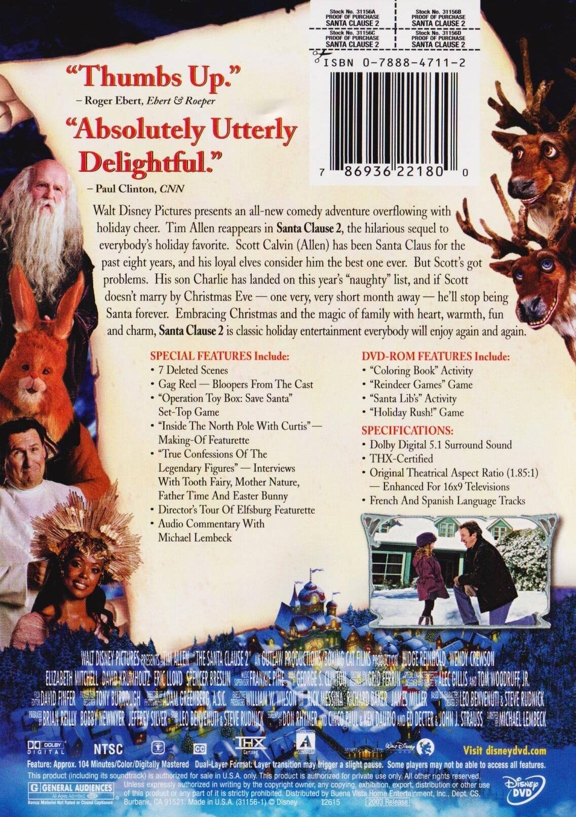 Alt View 1. The Santa Clause 2   - DVD.