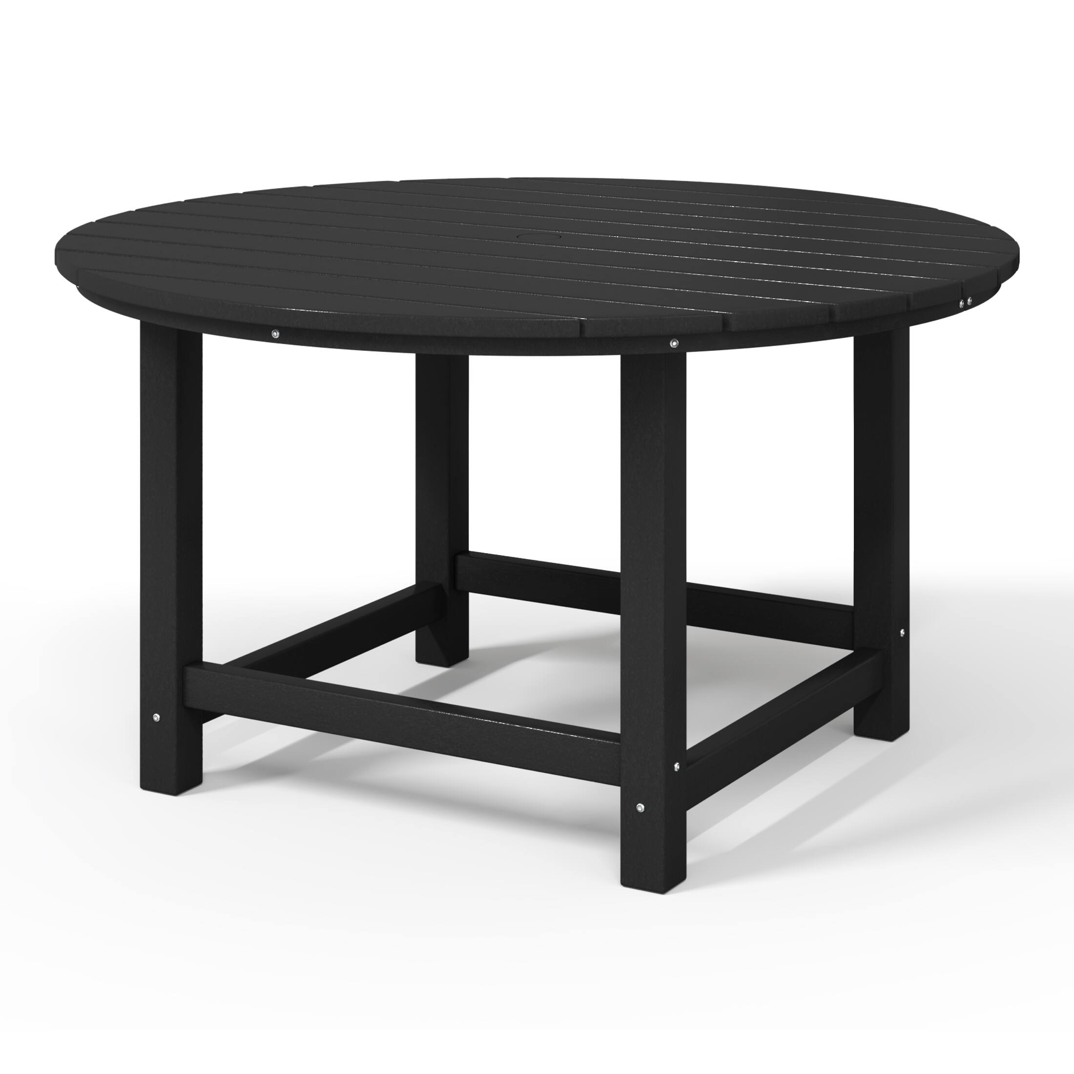 Back. WestinTrends - WestinTrends Malibu Kids Outdoor Patio Furniture HDPE 38" Wide Round Dining Table - Black.