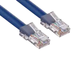 Cable Leader - Cat 6 Ethernet Cable, Non-Booted 24 AWG RJ45 Patch, Gigabit for Patch Panel, Switch, Server Rack, Router - Blue