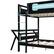Alt View 3. Anysun - Full Size Bunk Bed with Two Built-In Gaming Desks, USB Desktop Ports & Pegboard Organizer, Gaming Bunk Frame for Gamer - Blue.