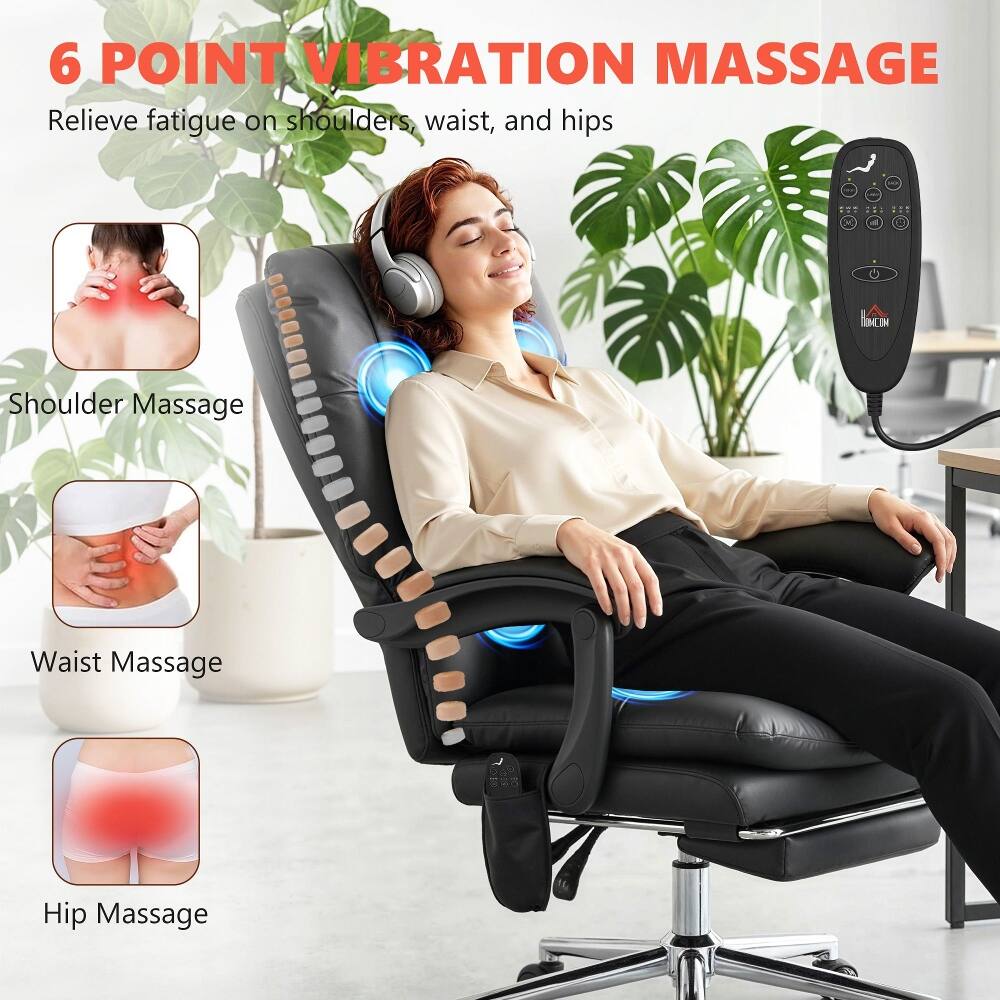 6 POINT VIBRATION MASSAGE  
Relieve fatigue on shoulders, waist, and hips  
- Shoulder Massage  
- Waist Massage  
- Hip Massage