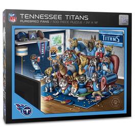 YouTheFan - Tennessee Titans Purebred Fans 18'' x 24'' A Real Nailbiter 500-Piece Puzzle - Multicolor