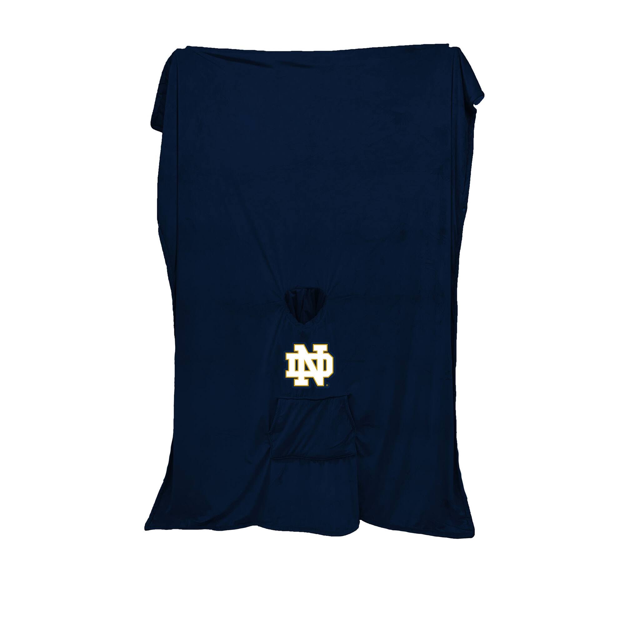 Alt View 2. Pegasus - Notre Dame Fighting Irish 60" x 80" Logo Patch Sherpa Team Color Bloncho - Multicolor.