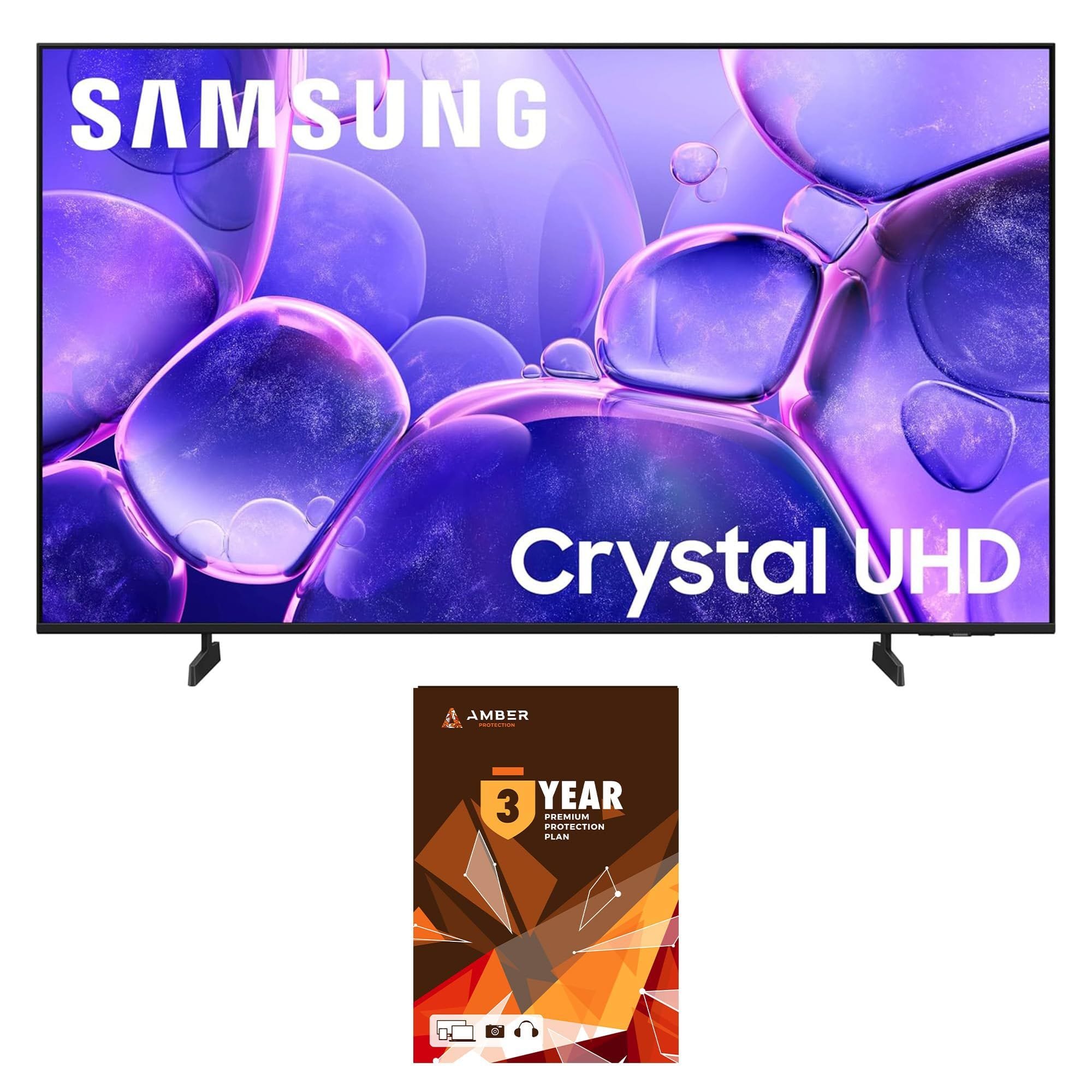 Samsung - UN43U8000FFXZA 43 Inch Crystal 4K AI Upscaling UHD TV with a 3 Year Amber Protection Plan (2025)