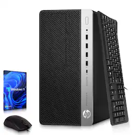 HP - Refurbished Excellent - 600 G3 Tower Desktop PC | Intel Core i5-7th 3.4GHz | 16GB DDR4 RAM | 128GB SSD + 1TB HDD | KB & Mouse |WiFi |Win11 - Black