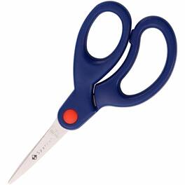 Sparco - Bent Handle 5" Kids Scissors Stainless Steel Pointed Tip 1 Each - Blue