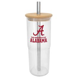 Logo Brands - Alabama Crimson Tide 24oz. Glass Tumbler - Multicolor