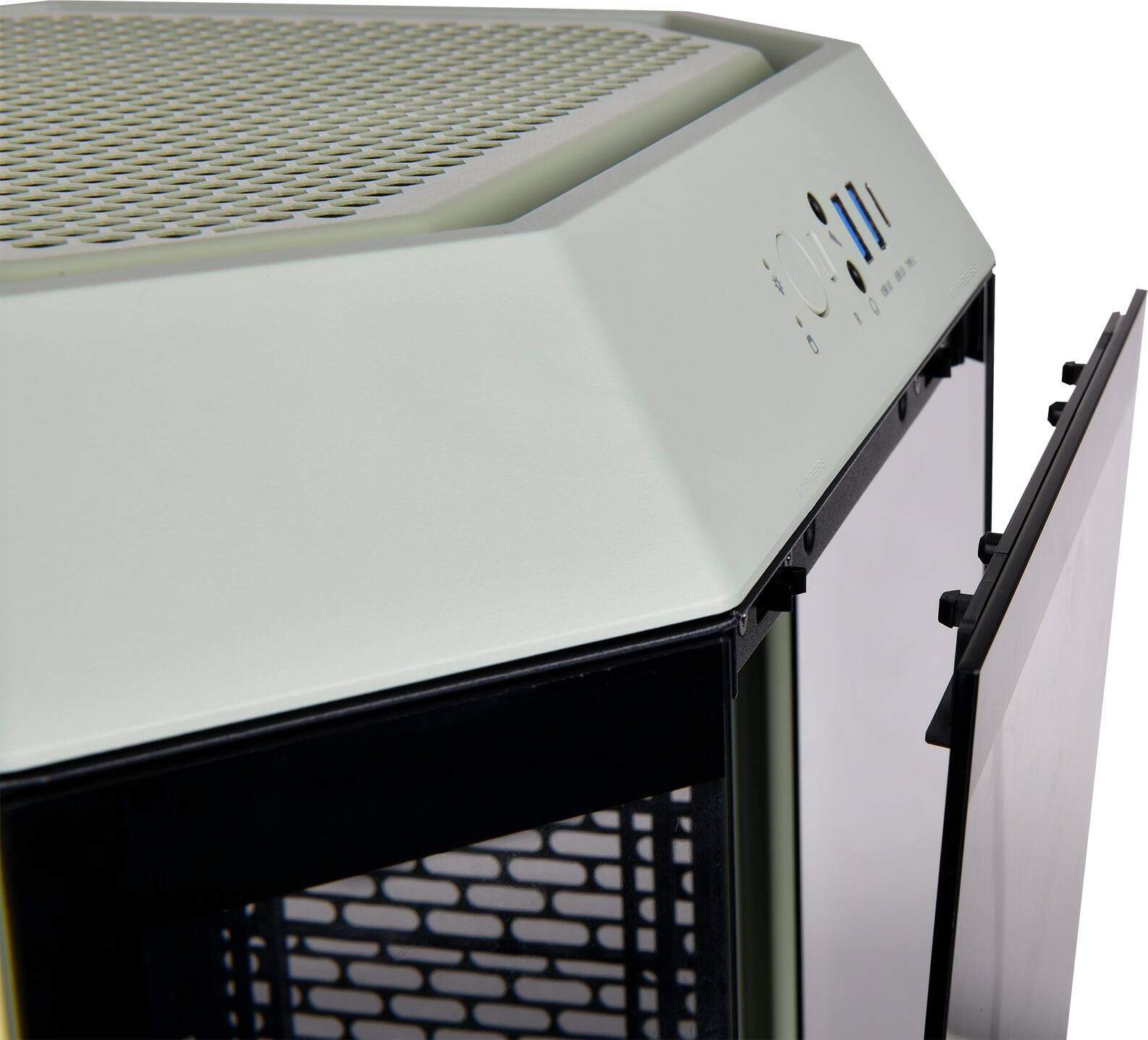 Alt View 25. Thermaltake - The Tower 300 Micro ATX PC Case - Matcha Green.