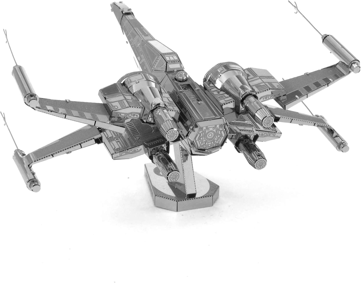 Alt View 2. Metal Earth - Metal Earth Star Wars Force Awakens Poe Dameron's X-Wing Fighter 3D Metal Model Kit Fascinations - Silver.