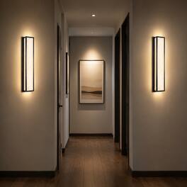 E.P. Light - Set of 2 32.7" 3000K Hardwired Wall Sconces