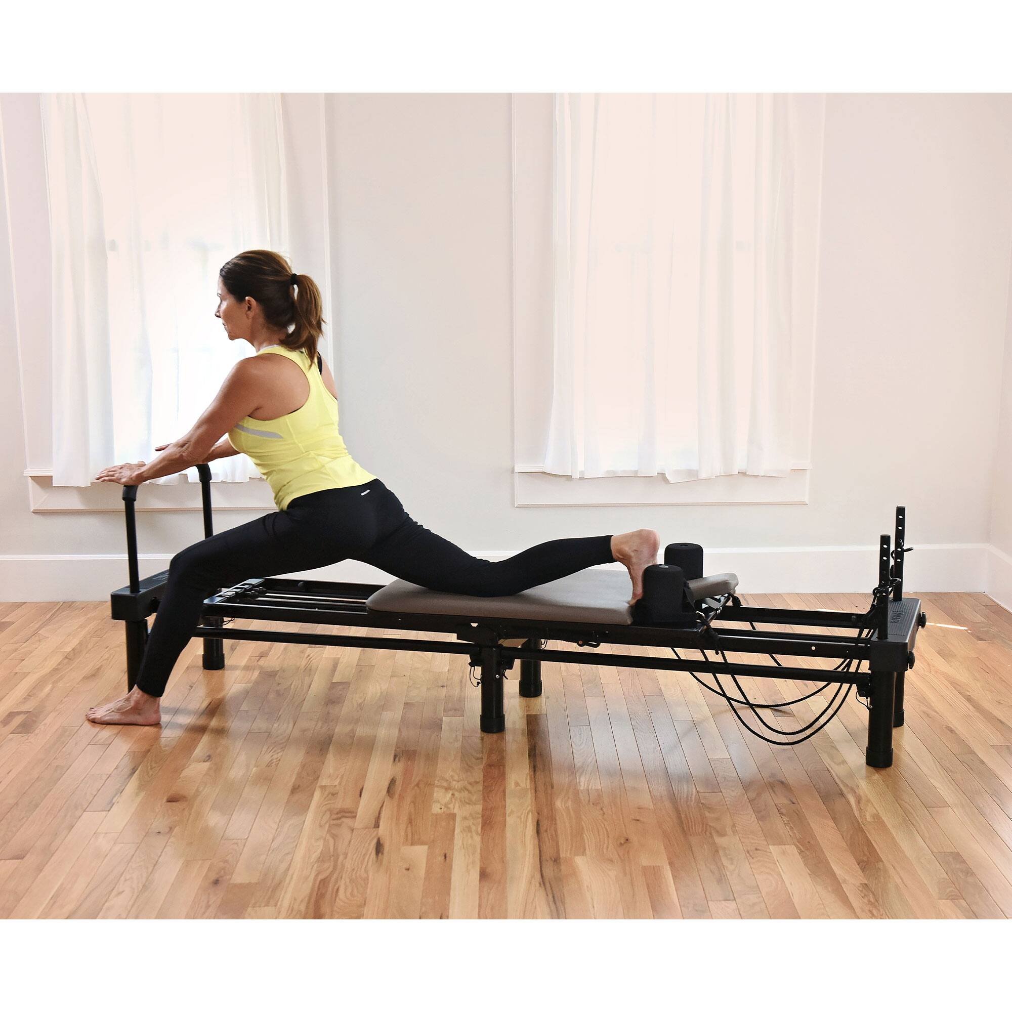 Alt View 3. Stamina Products - Stamina AeroPilates Reformer Whole Body Resistance Pilates Workout Board Machine - Gray.