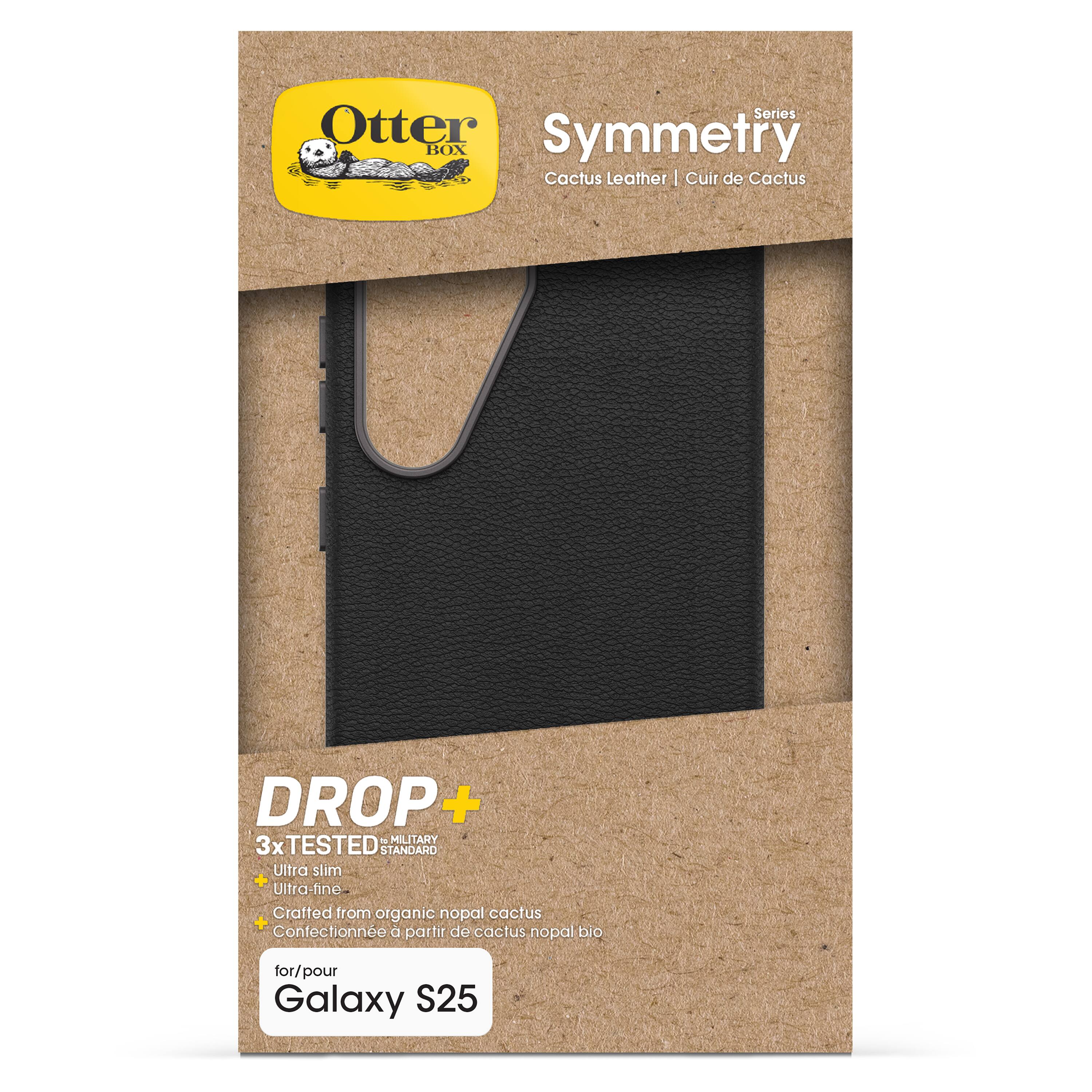 Series Otter Symmetry . BOX Cactus Leather | Cuir de Cactus DROP + T MIL MILITARY 3x TESTED STANDARD Ultra slim + Ultra fine Cratted from organic nopal cactus Confectionne partir de cactus nopal bio or/p/pour Galaxy S25.