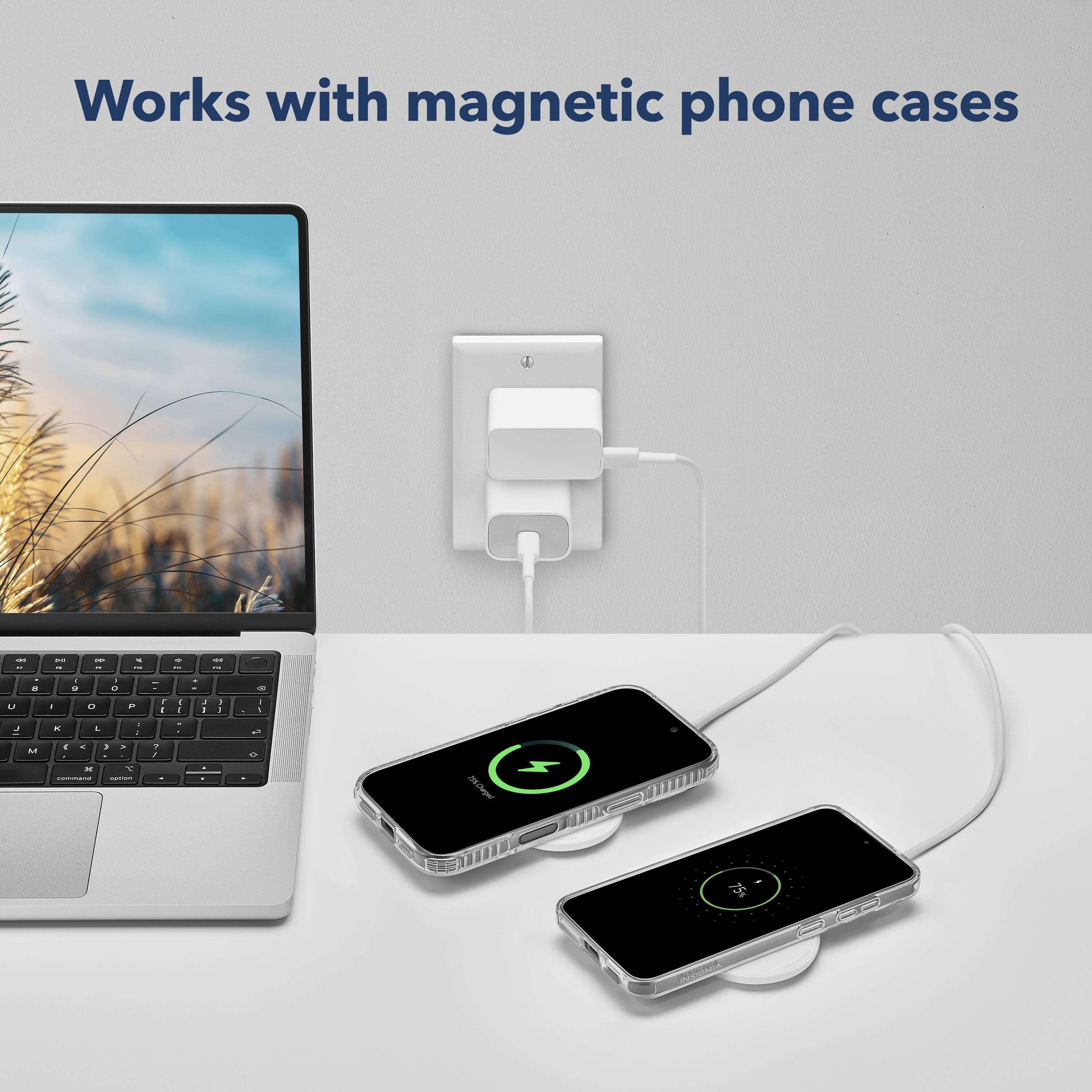 Works with magnetic phone cases

75% Charged