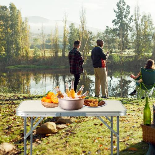 Alt View 9. Winado - 2.3FT Portable Folding Camping Table Aluminum with Carrying Handle Lightweight for Indoor Outdoor Party Picnic Camping - White.