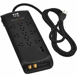 Tripp Lite - series Protect It! TLP118DBNET 11-Outlets Surge Suppressor/Protector - Household Electronic, Phone, Tablet - Black