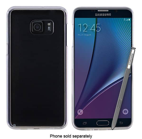 Front. Xentris Wireless - Hard Shell Case for Samsung Galaxy Note 5 Cell Phones - Clear.