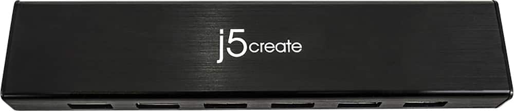 Front. j5create - USB 3.0 7-Port HUB - Black.