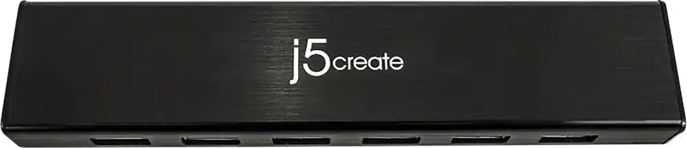 Front. j5create - USB 3.0 7-Port HUB - Black.
