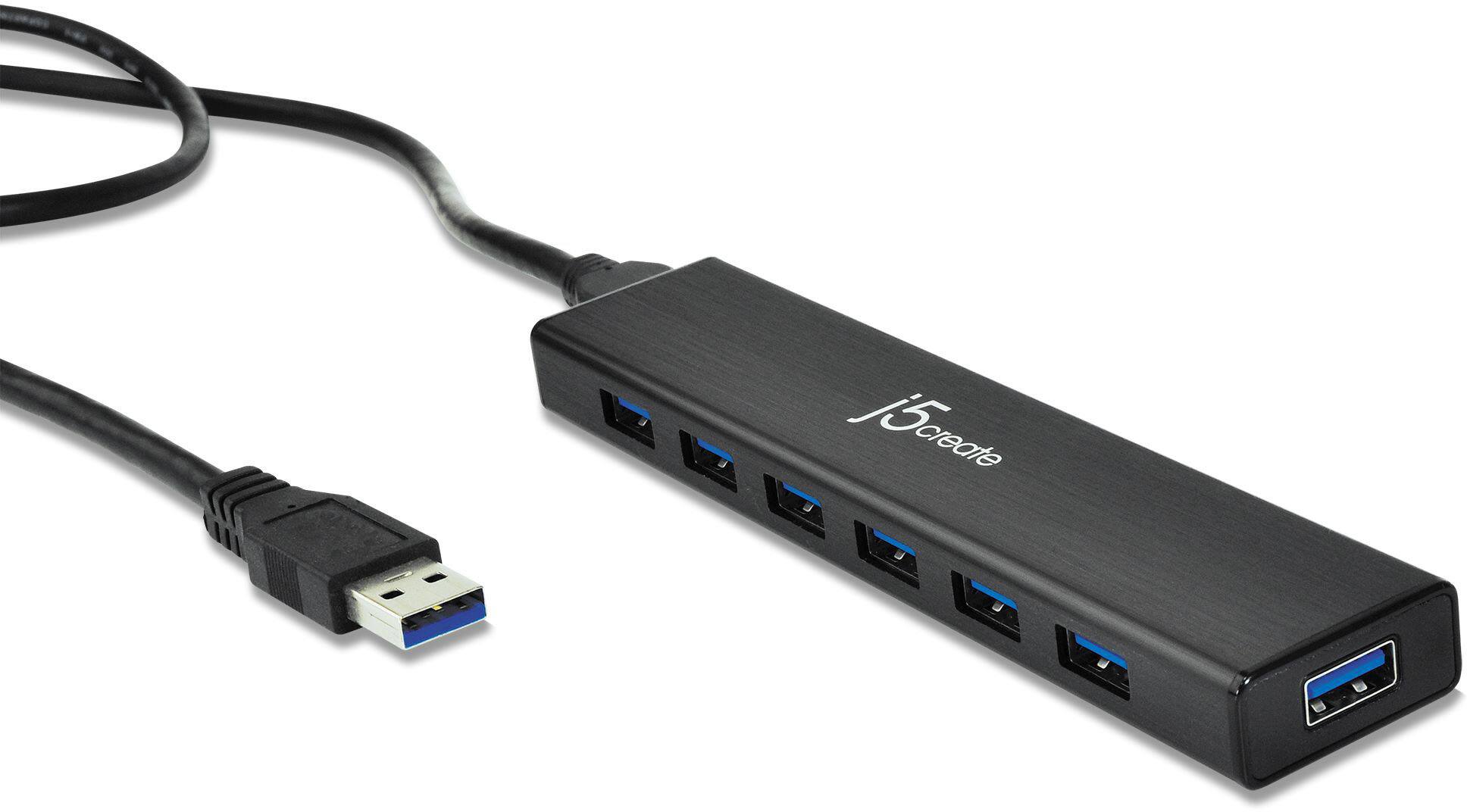 Alt View 14. j5create - USB 3.0 7-Port HUB - Black.