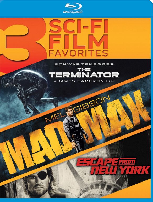  3 Sci-Fi Film Favorites: The Terminator/Mad Max/Escape from New York [Blu-ray]