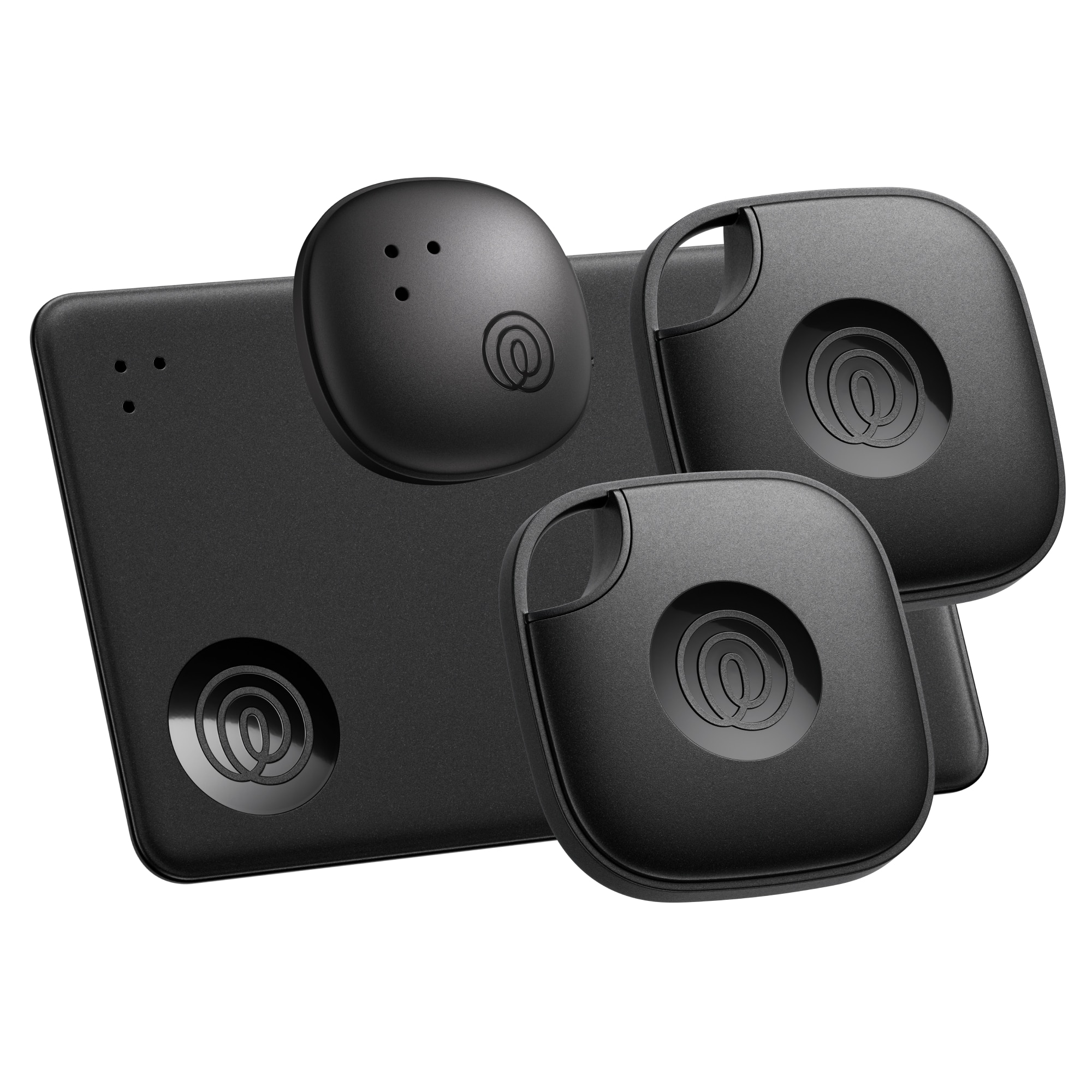 Tile by Life360 - Life360 Tile Mate Essentials - Bluetooth Trackers. iOS & Android Compatible. 4-Pack (2 Mates/1 Slim/1 Sticker) - Black