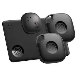 Tile by Life360 - Life360 Tile Mate Essentials - Bluetooth Trackers. iOS & Android Compatible. 4-Pack (2 Mates/1 Slim/1 Sticker) - Black