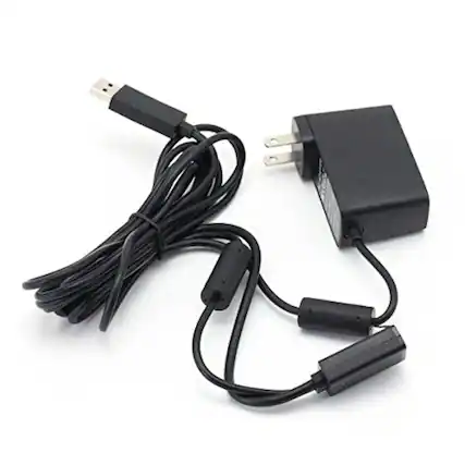 Front. Mars Devices - AC Adapter Power Supply For Xbox 360 Kinect Sensor By Mars Devices - Black.