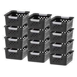 IRIS USA - Plastic Storage Basket, Shelf Basket organize for Pantries, Kitchens, Cabinets, Bedrooms
