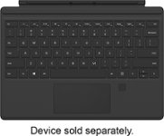 Front Zoom. Microsoft - Surface Pro Type Cover with Fingerprint ID - Black.
