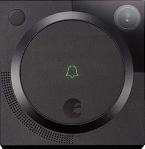 August - Wi-Fi Smart Video Doorbell - Dark Gray - Larger Front