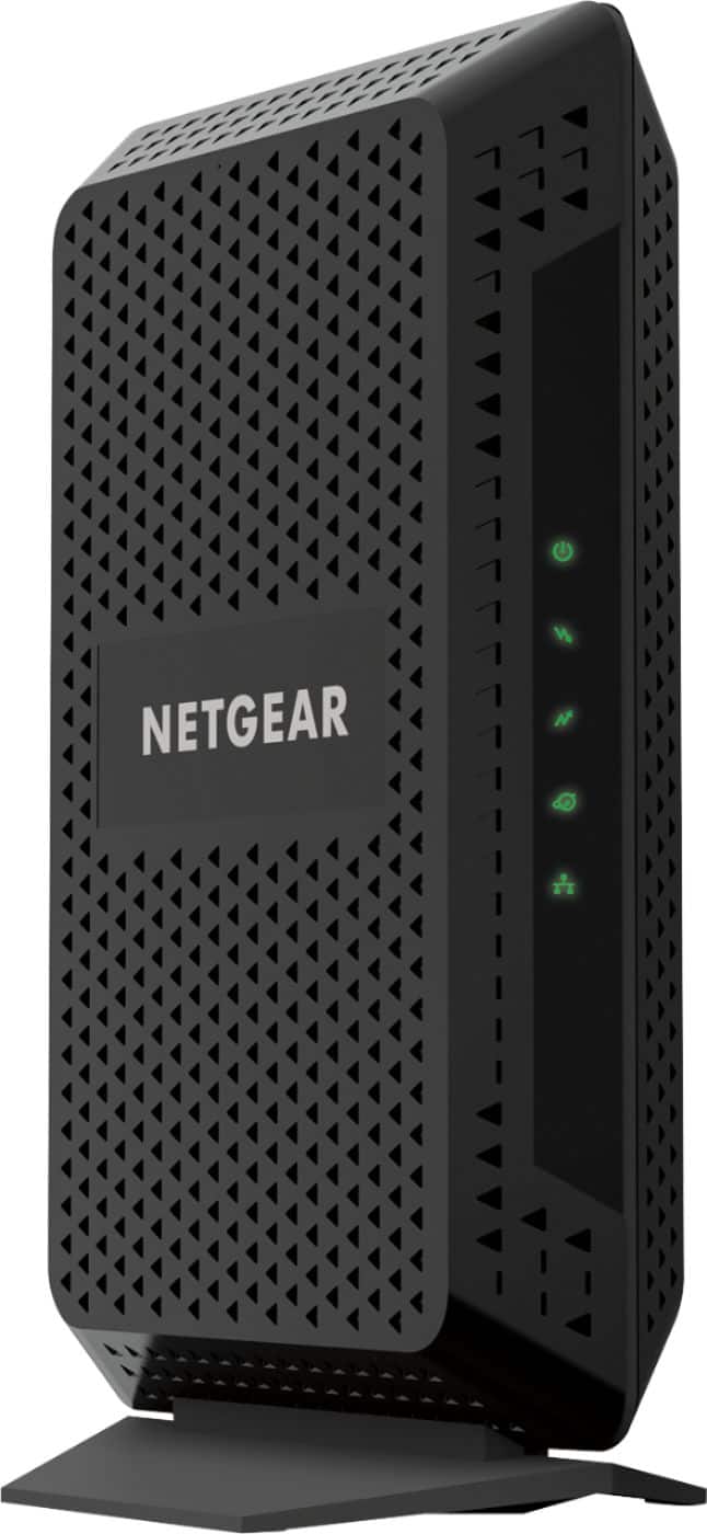 Angle. NETGEAR - 24 x 8 DOCSIS 3.0 Cable Modem - Black.