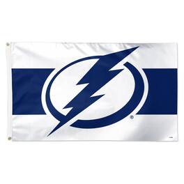 WinCraft - Tampa Bay Lightning 3' x 5' Horizontal Stripe Deluxe Single-Sided Flag - White