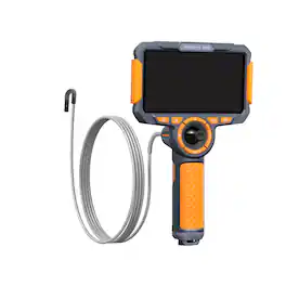 Teslong - F8 Pro 4- Way Articulating 3.9mm (0.15") Single Lens Inspection Camera 5ft (1.5M) w/ 6inch Screen - Black / Dark Grey / Orange