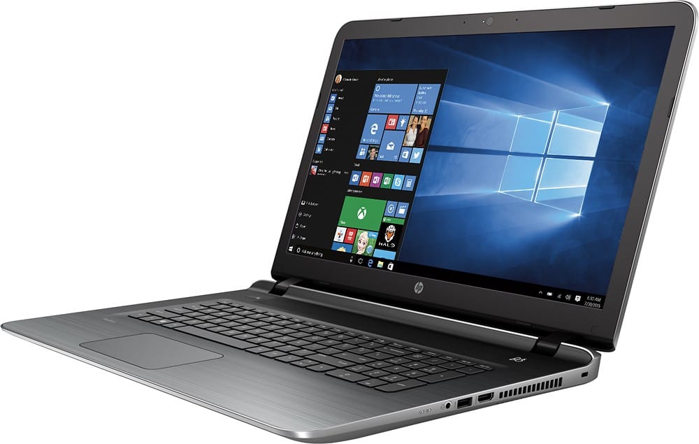 Left. HP - Pavilion 17.3" Laptop - Intel Core i5 - 6GB Memory - 1TB Hard Drive - Natural Silver.