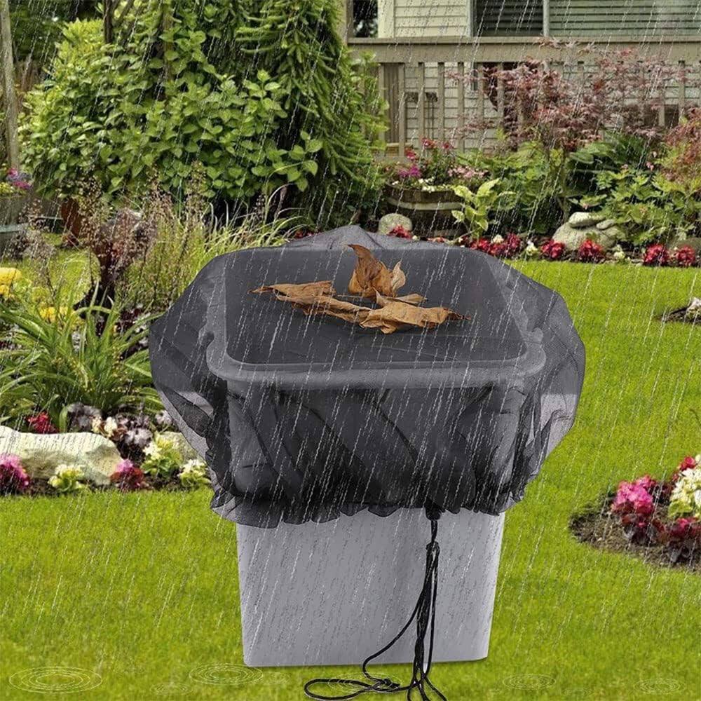 Auledio Black rain bucket net cover with drawstring; the net prevents ...